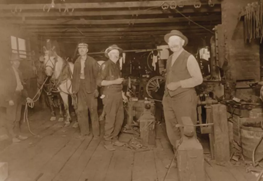 Blacksmith shop circa 1900