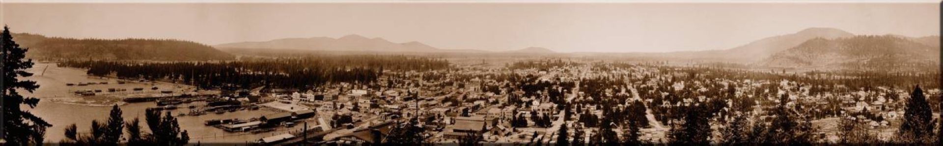 1910 aerial of Coeur d'Alene