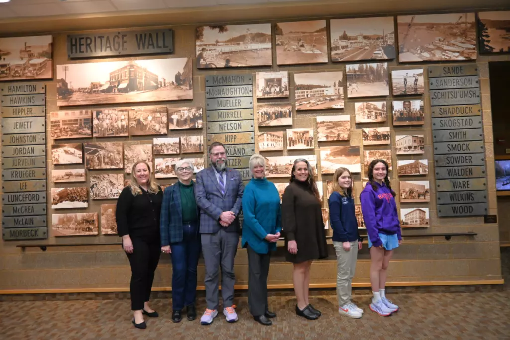 Coeur d'Alene Public Library Board of Trustees standing outside the children's library