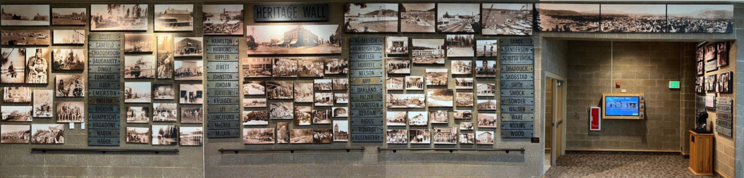 The Entire Heritage Wall photos and name slates