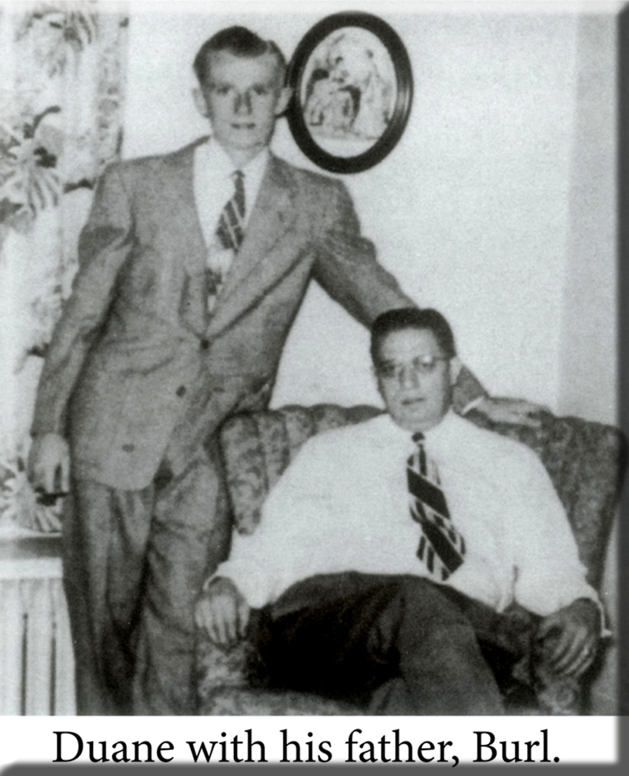 Duane with his father, Burl