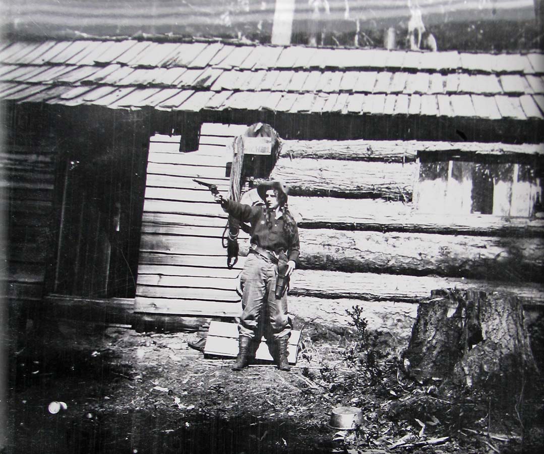 Margaret with gun