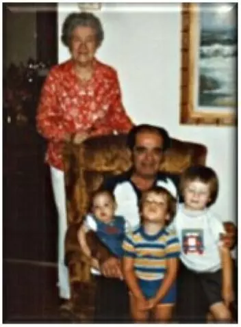 Jo and grandsons circa 1983