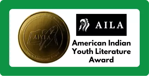 Medallion with words "AIYLA - American Indian Library Association Youth Literature Award"