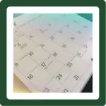 Events at the library - a desk calendar