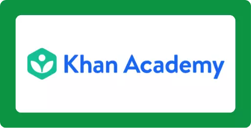 Khan Academy with hexagon flower icon.