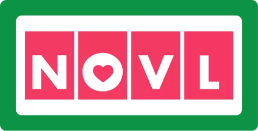 N.O.V.L. with a heart in the O.