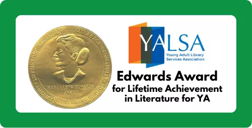 Medallion/words "Lifetime Achievement in Literature for Young Adults - American Library Association"