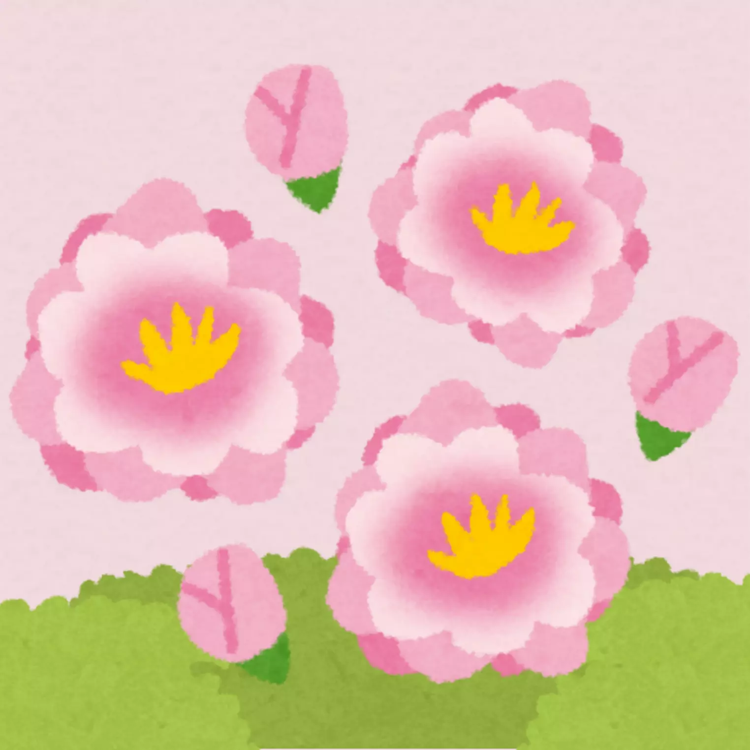 Cartoon of cherry blossoms